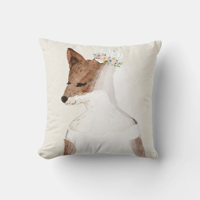 Boho Fox Bride Cushion (Front)