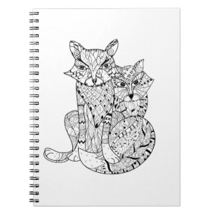 Boho Fox Doodle Notebook