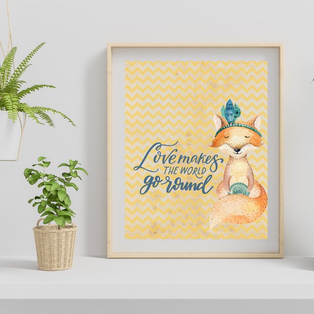 Boho Fox Love Quote  Poster (Creator Uploaded)