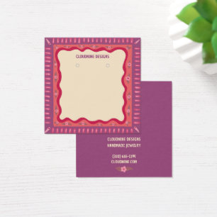 Boho Frame Earring Necklace Jewellery Display Card