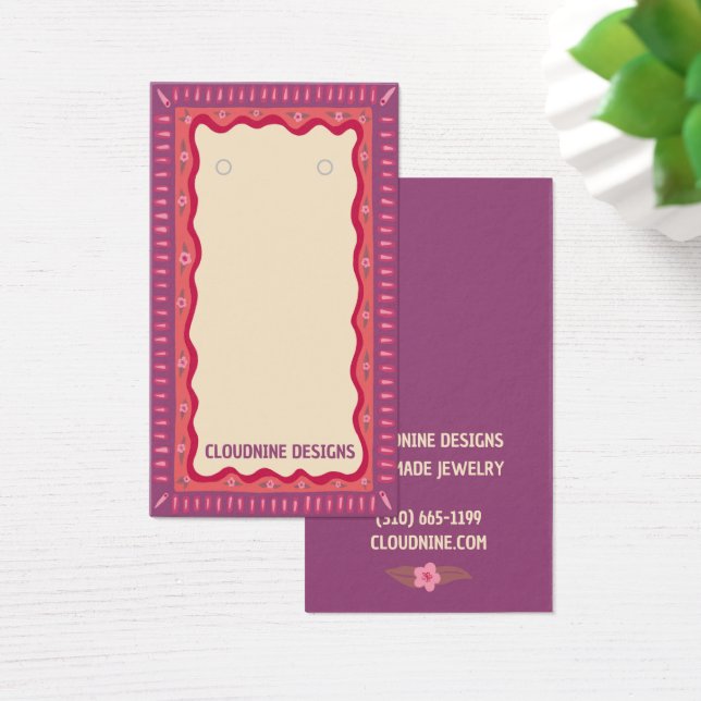 Boho Frame Earring Necklace Jewellery Display Card (Desk)