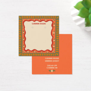 Boho Frame Earring Necklace Jewellery Display Card