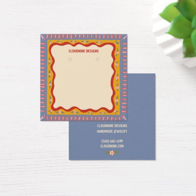 Boho Frame Earring Necklace Jewellery Display Card (Desk)