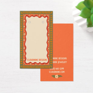 Boho Frame Earring Necklace Jewelry Display Card