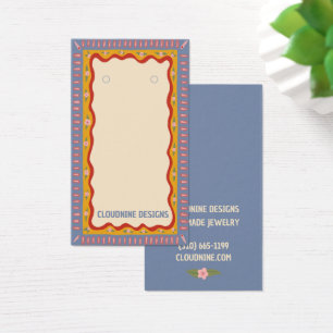 Boho Frame Earring Necklace Jewelry Display Card