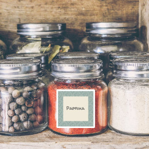 Boho Frame Spice Labels Custom-Cut Vinyl Sticker