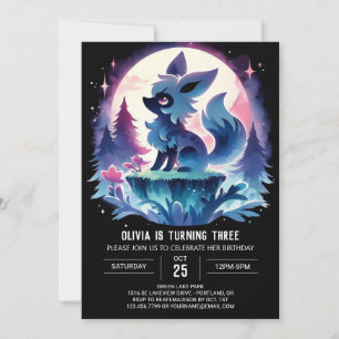 Boho Fun Wolf Birthday Invitation