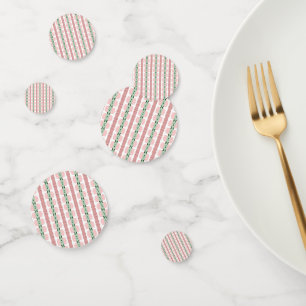 Boho Funky Retro Eclectic Pastel Christmas Stripe Confetti