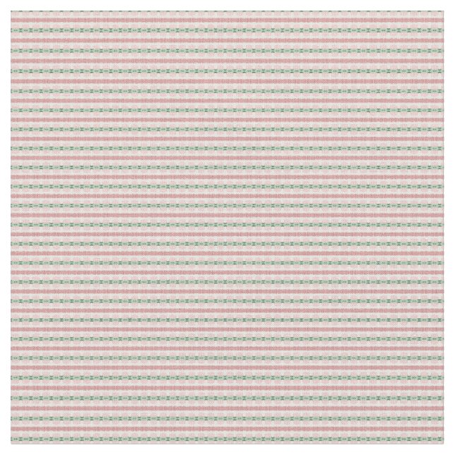 Boho Funky Retro Eclectic Pastel Christmas Stripe Fabric (Close Up)