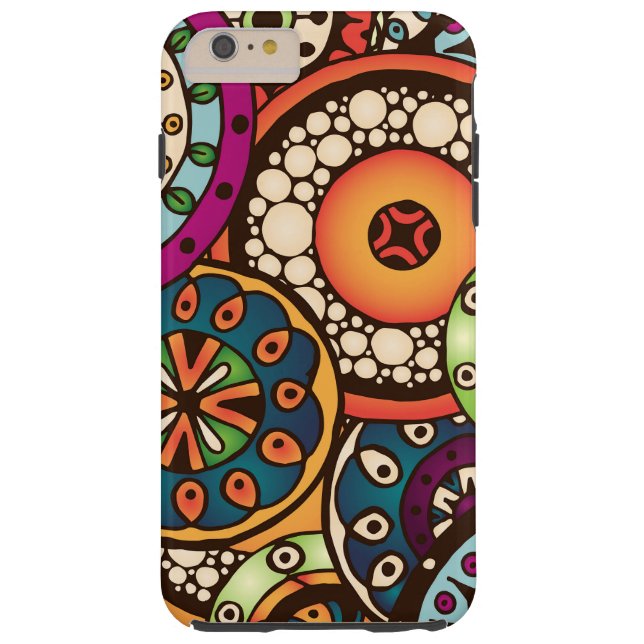 Boho Funky Trendy Retro Abstract Pattern Case-Mate iPhone Case (Back)