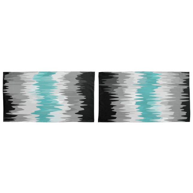 Boho Funky Wavy Abstract Libramaculine Pride Flag Pillowcase (Front-Set)