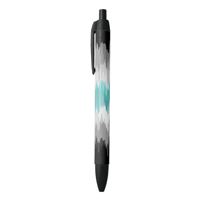 Boho Funky Wavy Abstract Libramasculine Pride Flag Black Ink Pen (Top (Vertical))