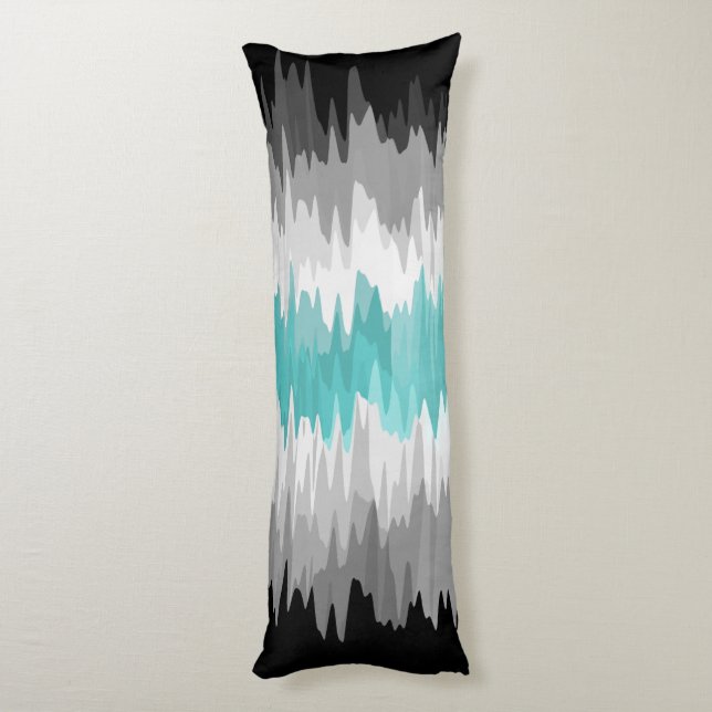 Boho Funky Wavy Abstract Libramasculine Pride Flag Body Cushion (Back (Vertical))