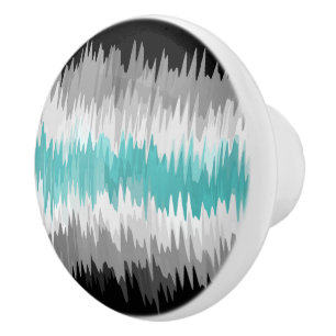 Boho Funky Wavy Abstract Libramasculine Pride Flag Ceramic Knob