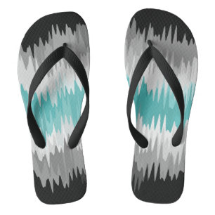 Boho Funky Wavy Abstract Libramasculine Pride Flag Flip Flops
