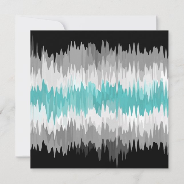 Boho Funky Wavy Abstract Libramasculine Pride Flag Holiday Card (Front)