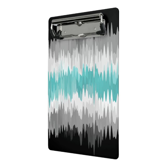 Boho Funky Wavy Abstract Libramasculine Pride Flag Mini Clipboard (Angled2)