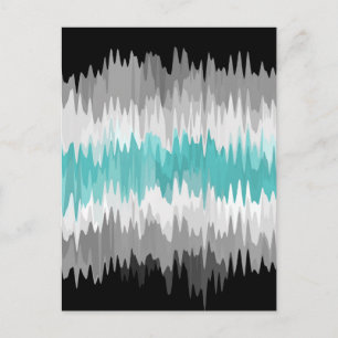 Boho Funky Wavy Abstract Libramasculine Pride Flag Postcard