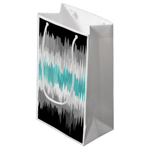Boho Funky Wavy Abstract Libramasculine Pride Flag Small Gift Bag