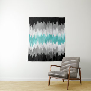Boho Funky Wavy Abstract Libramasculine Pride Flag Tapestry