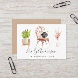 Boho furniture Interior Design Business card