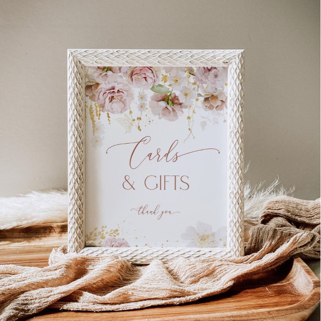 Boho garden floral Cards and Gifts Poster (Creator Uploaded)