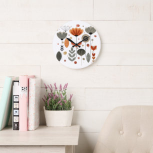 Boho Garden Large Clock