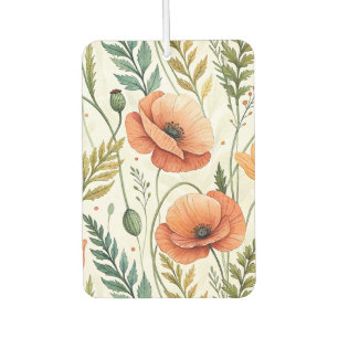 Boho Garden of Beautiful Poppies Car Air Freshener