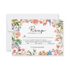 Boho Garden of Wildflower Wedding RSVP Card