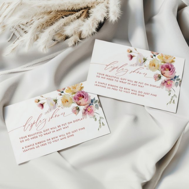 Boho Garden Rose Flowers Display Shower Enclosure Card (Creator Uploaded)