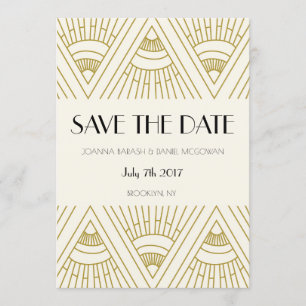 Boho Gatsby save the date