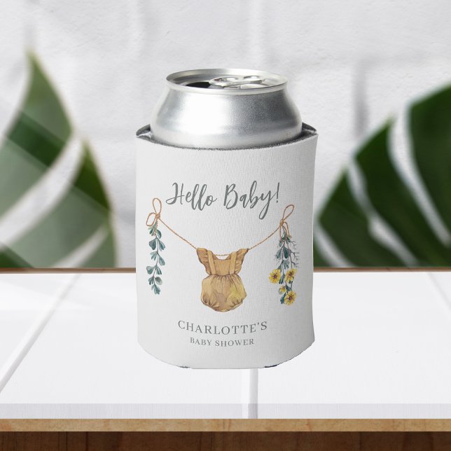 Boho Gender Neutral Baby Shower Favours Can Cooler (Creator Uploaded)