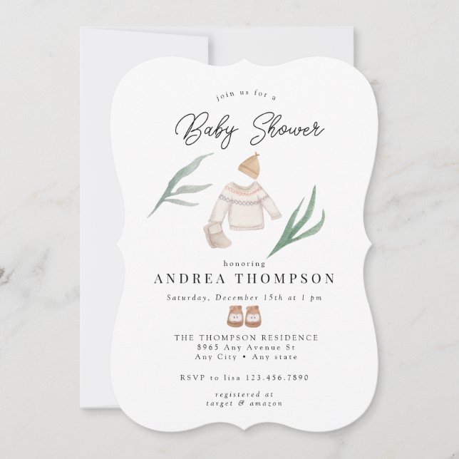 Boho Gender Neutral Baby Shower Invitation (Front)