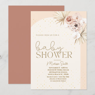 Boho Gender Neutral Baby Shower Invitation