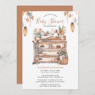 Boho Gender Neutral Baby Shower Invitation