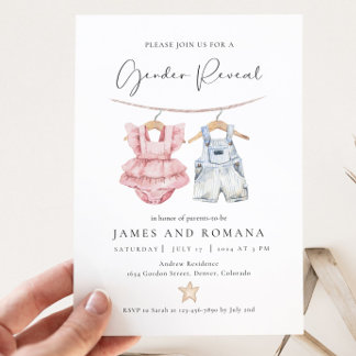 Boho Gender Reveal Invitation, Editable Gender Rev Invitation