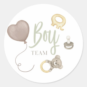 Boho Gender Team Boy Reveal Stickers 