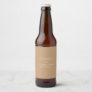 Boho Gentle Fawn Wedding Beer Bottle Label