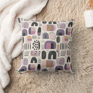 Boho Geometric Abstract Pattern Cushion