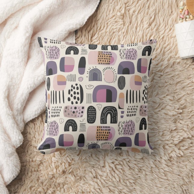 Boho Geometric Abstract Pattern Cushion (Blanket)