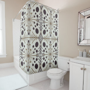 Boho Geometric Arrow White Pattern  Shower Curtain