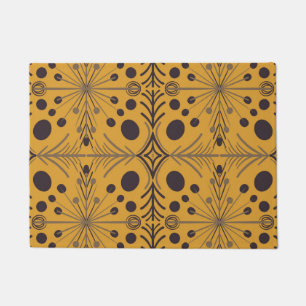 Boho Geometric Arrow Yellow Pattern Doormat