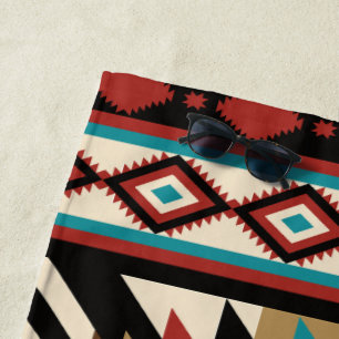 Boho Geometric Beach Towel