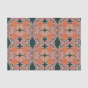 Boho Geometric Diamond Pink Pattern  Tissue Paper