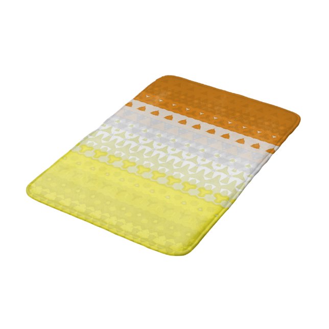 Boho Geometric Funky Abstract Maverique Pride Flag Bath Mat (Angled)