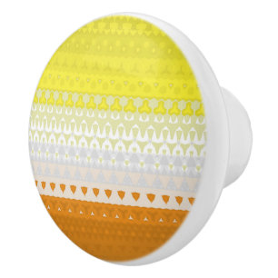 Boho Geometric Funky Abstract Maverique Pride Flag Ceramic Knob