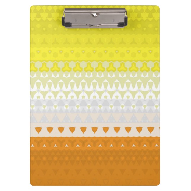 Boho Geometric Funky Abstract Maverique Pride Flag Clipboard (Front)