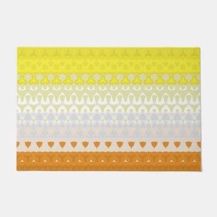 Boho Geometric Funky Abstract Maverique Pride Flag Doormat