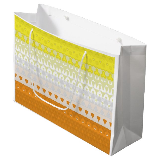 Boho Geometric Funky Abstract Maverique Pride Flag Large Gift Bag (Front Angled)