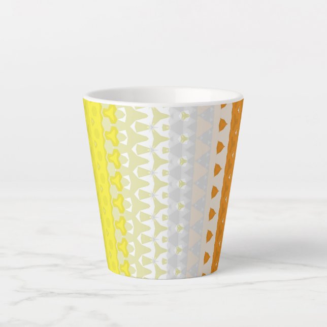 Boho Geometric Funky Abstract Maverique Pride Flag Latte Mug (Front)